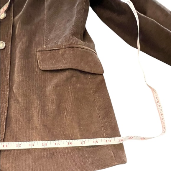 Classic Brooks Brothers 346 Stretch Brown Corduroy Women Blazer Size 10 3 Pocket - Picture 12 of 16